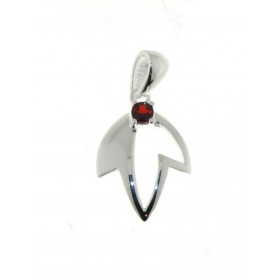 Pendentif Argent 925 Grenat serti d une pierre 3mm Dimensions du pendentif (bélière incluse): 25 x 13 mm 