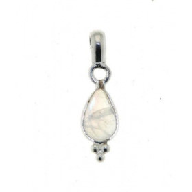 Pendentif Argent 925 Labradorite serti d une pierre taille poire 7x5mm Dimensions du pendentif (bélière incluse) : 21 x 6mm 
