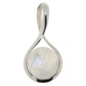 Pendentif Argent  Labradorite Ronde 12mm