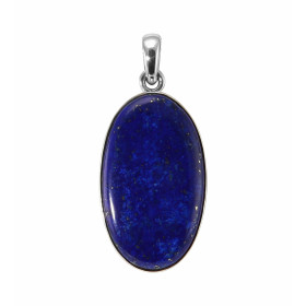 Pendentif Argent Lapis Lazuli Ovale 31x21mm. Pendentif en argent serti d'un Lapis Lazuli ovale mesurant 31x21mm. Dimension...