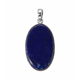 Pendentif Argent Lapis Lazuli Ovale  35x21mm