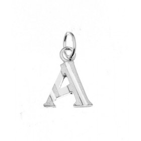 Pendentif Lettre A en Argent 925. Hauteur bélière incluse : 16mm. Splendide effet 2 tons avec une alternance de parties sa...