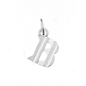 Pendentif Lettre B Argent 925 Hauteur bélière incluse : 16mm Splendide effet 2 tons une alternance parties satinées diaman...