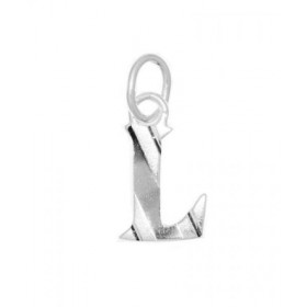  Pendentif Lettre L Argent 925 Hauteur bélière incluse : 16mm Splendide effet 2 tons une alternance parties satinées diama...