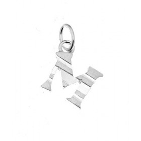  Pendentif Lettre M Argent 925 Hauteur bélière incluse : 16mm Splendide effet 2 tons une alternance parties satinées diama...
