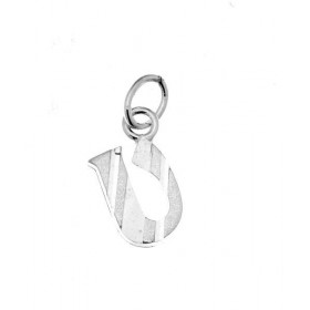  Pendentif Lettre U Argent 925 Hauteur b&eacute;li&egrave;re incluse : 16mm Splendide effet 2 tons une alternance parties ...