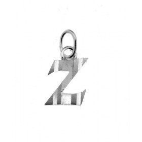 Pendentif Lettre Z Argent 925 Hauteur bélière incluse : 16mm Splendide effet 2 tons une alternance parties satinées diaman...
