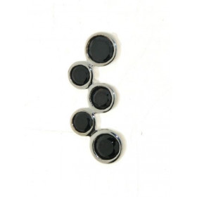 Pendentif Argent 925 Oxyde Zirconium Noir Dimensions du pendentif: 25x10mm 