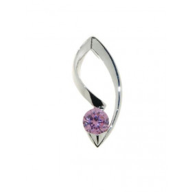 Pendentif Argent Oxyde Zirconium Dimensions : 21x9mm Diamètre pierre : 5mm