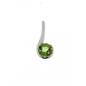 Pendentif Argent 925 Péridot serti d une pierre 6.5 mm Dimensions du Pendentif : 18 x 8 mm 