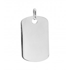 Pendentif Argent Plaque à Graver Médaille à graver Argent 925 Forme : Rectangle arrondi Dimensions (bélière incluse) : 36x...