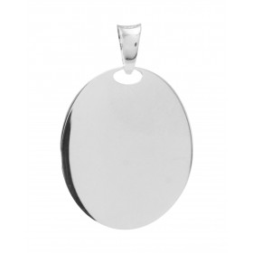 Pendentif Argent Plaque Ovale à Graver Médaille à graver Argent 925 Forme : Ovale Dimensions (bélière incluse) : 30x20mm 