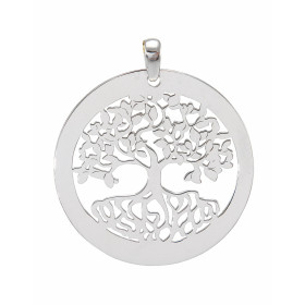 Pendentif argent rhodié arbre de vie 30mm