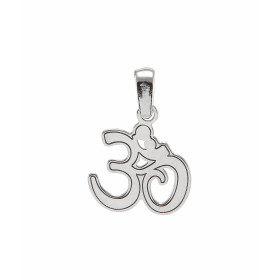 Pendentif argent rhodié représentant le mantra Aum ou Om Dimensions du pendentif : 13x19mm (bélière incluse)