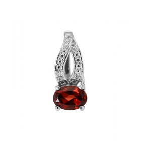 Pendentif Argent Rhodié Grenat Ovale 7x5mm Pendentif bélière perlée serti d une pierre ovale 7x5mm Dimensions du pendentif...