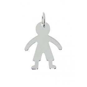  Pendentif motif silhouette garçon Argent 925 Dimensions du pendentif : 17x25mm 