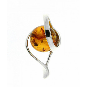 Pendentif boule d ambre sur Argent 925 Pendentif Argent 925 Ambre couleur cognac Boule d ambre 10mm diamètre Dimensions du...