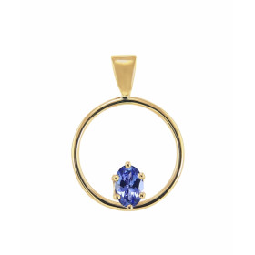  Pendentif Or Jaune 750 Tanzanite Cette tanzanite ovale mesure 6x4mm pèse 0,5 carat Les dimensions du pendentif sont 24mm ...