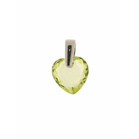 Pendentif Argent 925 Oxyde de Zirconium Vert (couleur péridot). 