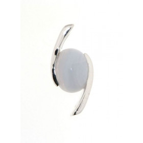 Pendentif Argent 925 serti d une Calcédoine ovale 10x8mm Dimensions du pendentif (bélière incluse) : 28x18mm Passage chain...