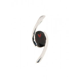 Pendentif Argent 925 serti d un Grenat ovale 7x5mm Dimensions du pendentif : 21x8mm Passage chaine au travers du pendentif...