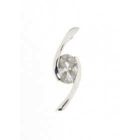 Pendentif Argent 925 serti d un Oxyde ovale 7x5mm Dimensions du pendentif : 21x8mm Passage chaine au travers du pendentif ...