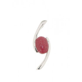 Pendentif Argent 925 serti d une Rhodonite ovale 7x5mm Dimensions du pendentif : 21x8mm Passage chaine au travers du pende...