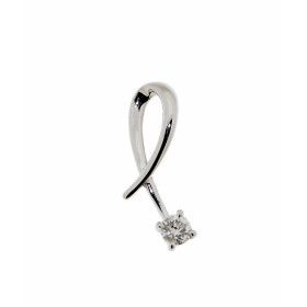 Pendentif Diamant Or Blanc 750 Ce pendentif est serti d un diamant rond 2,6mm diamètre Les dimensions du pendentif sont 16...