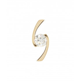  Pendentif Croisé Or Jaune 750 Diamant Diamant rond 4.7mm diamètre Poids Diamant : 0,40 carat Qualité Diamant : couleur M ...