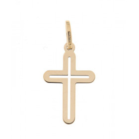 Pendentif Croix ajourée Or Jaune 750 Dimensons (bélière incluse) : 22 x 11 mm