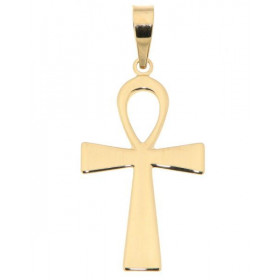 Pendentif Croix Egyptienne Or Jaune 750 (Croix d'ankh ou Croix de Vie)