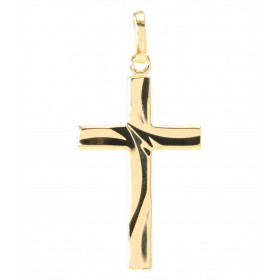 Pendentif croix en or jaune 375