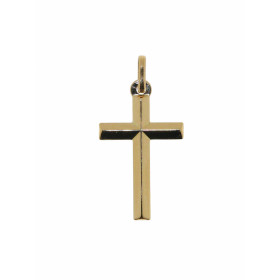 Croix en Or Jaune 750. Dimensons (bélière incluse) : 22 x 12 mm. 