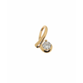 Pendentif Or Jaune serti d un Diamant 0,106 carat Dimensions du pendentif (bélière incluse) : 10 x 6mm Poids Diamant : 0,1...