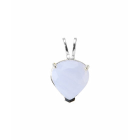 Pendentif Argent 925 Calcédoine Ce pendentif est serti d une pierre taille coeur 8x8mm La pierre est maintenue par un sert...