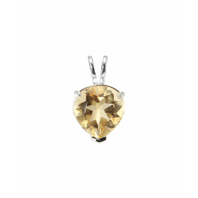 Pendentif en Argent 925 et Citrine. Ce pendentif est serti d'une pierre taille coeur de 8x8mm. La pierre est maintenue par...