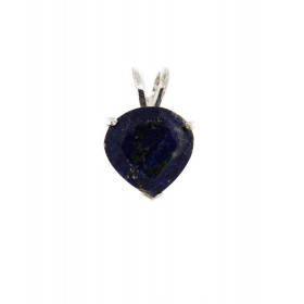 Pendentif en Argent 925 et Lapis Coeur de 8x8mm