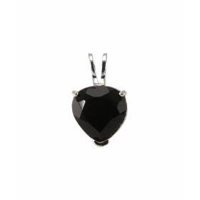 Pendentif Argent 925 Onyx Ce pendentif est serti d une pierre taille coeur 8x8mm La pierre est maintenue par un serti à gr...