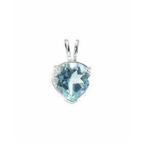Pendentif Argent 925 Topaze Bleue Ce pendentif est serti d une topaze coeur 8x8mm La pierre est maintenue par un serti à g...