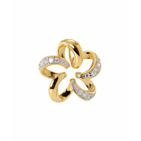 Pendentif Fleur Or Jaune 750 Diamant Pendentif forme fleur serti 12 diamants 0.0055ct Poids total diamant : 0,065 carat (Q...