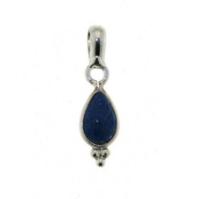 Pendentif Lapis Lazuli Poire 7x5mm en Argent 925