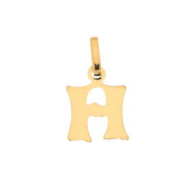 Pendentif Lettre H découpée Or Jaune 375/1000 Dimensions du Pendentif Initiale H (bélière incluse) : 16x8mm 
