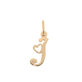 Pendentif Lettre I découpée Or Jaune 750/1000 Un petit coeur se trouve à coté lettre I Dimensions du Pendentif Initiale I ...