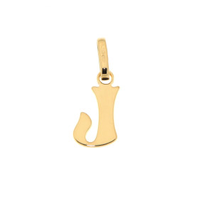Pendentif Lettre J découpée Or Jaune 375/1000 Dimensions du Pendentif Initiale J (bélière incluse) : 16x9mm 