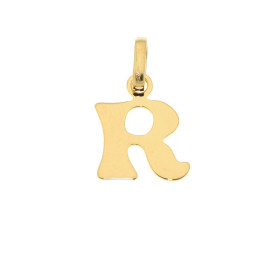 Pendentif Lettre R découpée Or Jaune 375/1000 Dimensions du Pendentif Initiale R (bélière incluse) : 16x9mm 