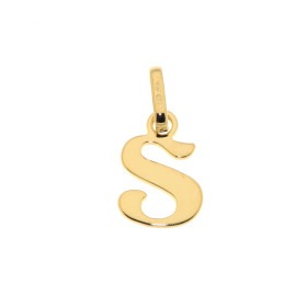 Pendentif Lettre S découpée Or Jaune 375/1000 Dimensions du Pendentif Initiale S (bélière incluse) : 16x9mm 
