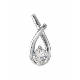 Pendentif Motif Croisé Argent 925 Rhodié Oxyde zirconium Rond 6mm Motif croisé serti d un Oxyde zirconium rond 6mm Les dim...