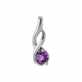 Pendentif Motif Entrelacé Argent 925 Rhodié Améthyste Ronde 4.5mm Motif entrelacé serti d une Améthyste ronde 4.5mm Les di...
