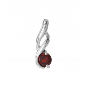 Pendentif Motif Entrelacé Argent 925 Rhodié Grenat Rond 4.5mm Motif entrelacé serti d un Grenat rond 4.5mm Les dimensions ...