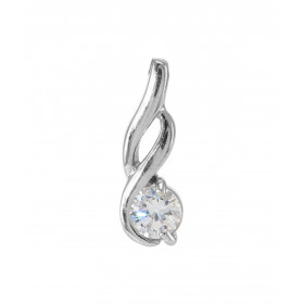 Pendentif Motif Entrelacé Argent 925 Rhodié Oxyde zirconium Rond 4.5mm Motif entrelacé serti d un Oxyde zirconium rond 4.5...